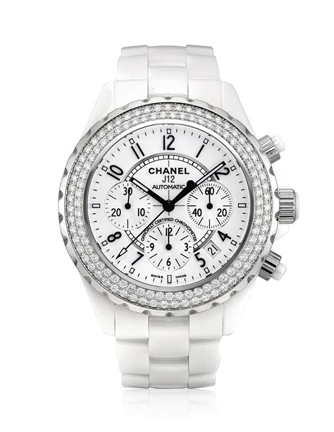 Chanel j12 white with diamonds